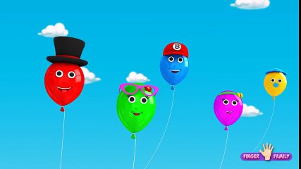 The Finger Family Balloon Family Nursery Rhyme  Balloon 3D Finger Family Songs