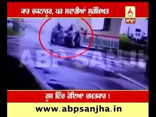 Car flies 25 feet in air after hitting into barrier