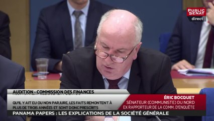 Éric Bocquet rappelle à Frédéric Oudéa la raison de sa présence devant la commission des finances