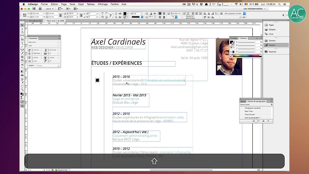 [Indesign] Création d'un curriculum vitae Graphique