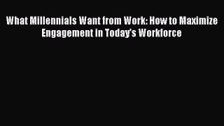 [Read book] What Millennials Want from Work: How to Maximize Engagement in Today's Workforce