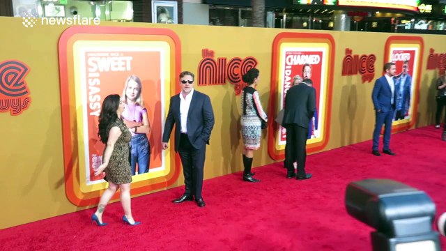 Russell Crowe and Ryan Gosling at The Nice Guys premiere in Hollywood
