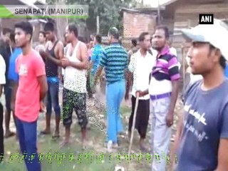 Locals hold protest against extortion, shooting of a student