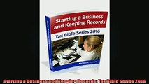FREE DOWNLOAD  Starting a Business and Keeping Records Tax Bible Series 2016 READ ONLINE