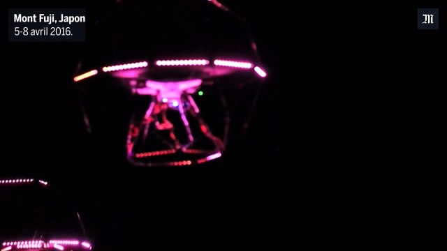 Un ballet de drones au pied du Mont Fuji