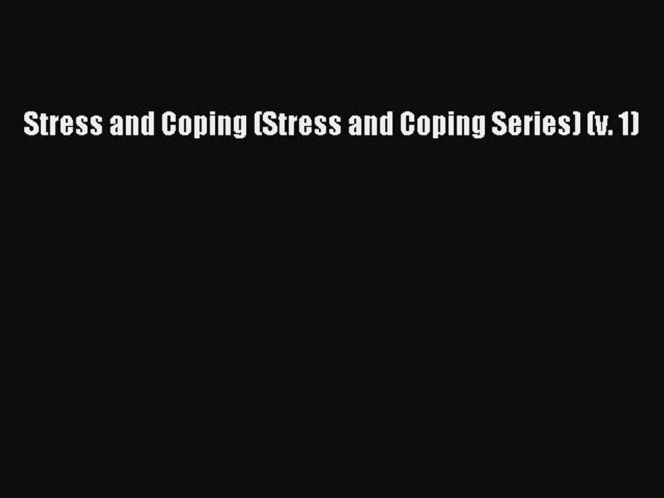 Read Stress and Coping (Stress and Coping Series) (v. 1) Ebook Free