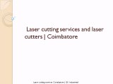 laser cutting services - coimbatore