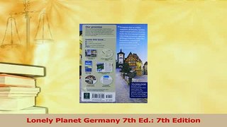 Read  Lonely Planet Germany 7th Ed 7th Edition Ebook Free