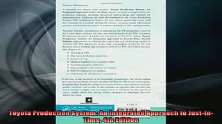 Downlaod Full PDF Free  Toyota Production System An Integrated Approach to JustInTime 4th Edition Full EBook