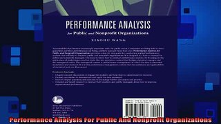 READ book  Performance Analysis For Public And Nonprofit Organizations Full Free