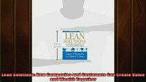 READ book  Lean Solutions How Companies and Customers Can Create Value and Wealth Together Full Free