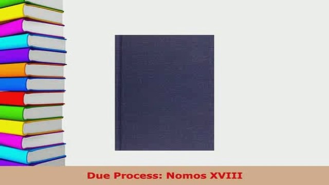 Download Due Process Nomos XVIII EBook