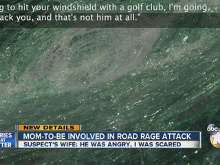 Wife of suspect in road rage incident says he was scared