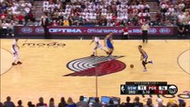 Soft Stephen Curry touch in the lane ot Playoffs - Golden State Warriors vs Portland Trail Blazers