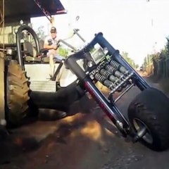 Biggest tricycle in World always wear a helmet