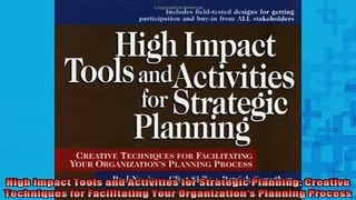 Downlaod Full PDF Free  High Impact Tools and Activities for Strategic Planning Creative Techniques for Full EBook
