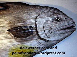 Florida "PERMIT" FISH made from a Florida "Palm Frond"