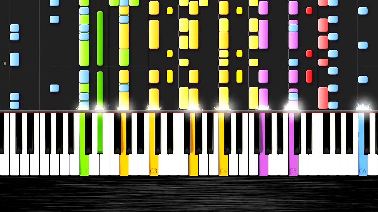 Pharrell Williams - Happy - IMPOSSIBLE REMIX by PlutaX - Piano - Synthesia