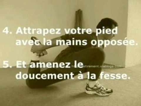 Assouplissement Quadriceps stretching étirement : N 2