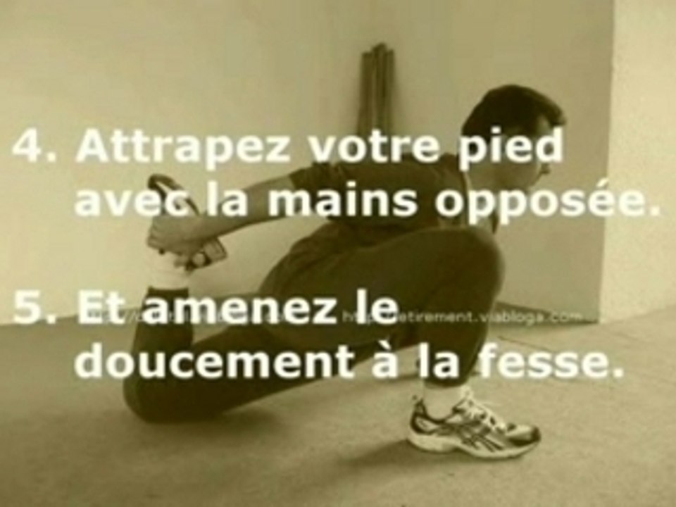Assouplissement Quadriceps stretching étirement : N 2