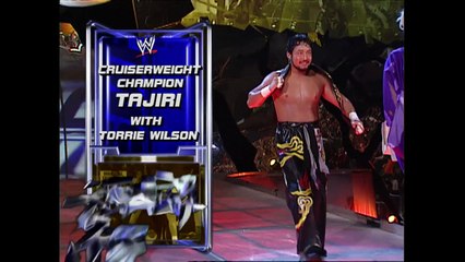 Cruiserweight Championship: Tajiri © (w/ Torrie Wilson) vs. The Hurricane