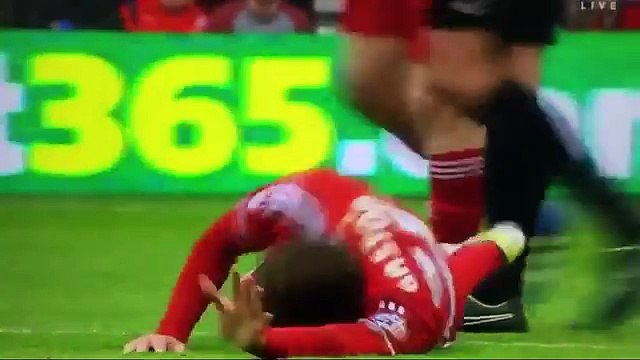 La fuerte patada que recibió un futbolista uruguayo