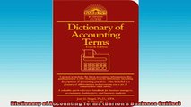 FREE PDF  Dictionary of Accounting Terms Barrons Business Guides  BOOK ONLINE