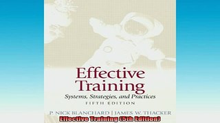 READ book  Effective Training 5th Edition Full Free