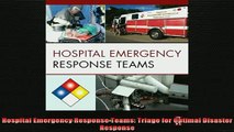 READ book  Hospital Emergency Response Teams Triage for Optimal Disaster Response Full Free