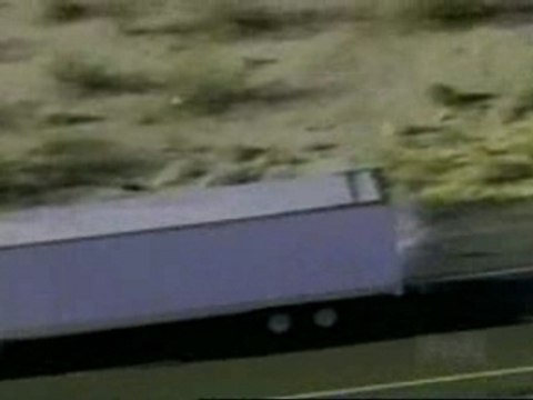 Police chases Corvette crashes into the back of a truck