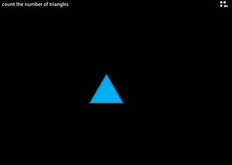 Challenge: Count the number of blue triangles