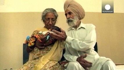 Pensioner parents: Indian couple in their 70s have first baby