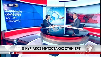 Ο Κυριάκος Μητσοτάκης στην ΕΡΤ Part 1