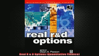 READ book  Real R  D Options Quantitative Finance  FREE BOOOK ONLINE