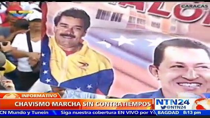 Movilización chavista avanza sin contratiempos frente a la represión de marcha convocada por la oposición en Vzla