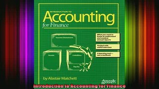 FREE DOWNLOAD  Introduction to Accounting for Finance  DOWNLOAD ONLINE