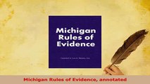 PDF  Michigan Rules of Evidence annotated  EBook