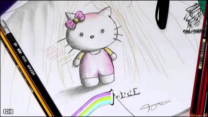 How to drow Caty تعلم رسم كاتي بقلم الرصاص