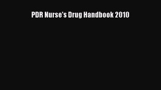 PDF PDR Nurse's Drug Handbook 2010  Read Online
