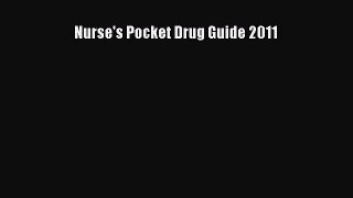 PDF Nurse's Pocket Drug Guide 2011  EBook
