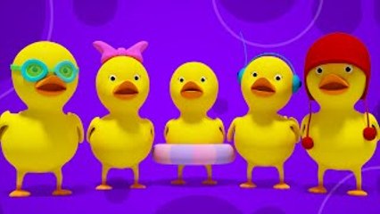 Five Little Ducks | 3D Nursery Rhymes | Kids Songs | Childrens Music Video