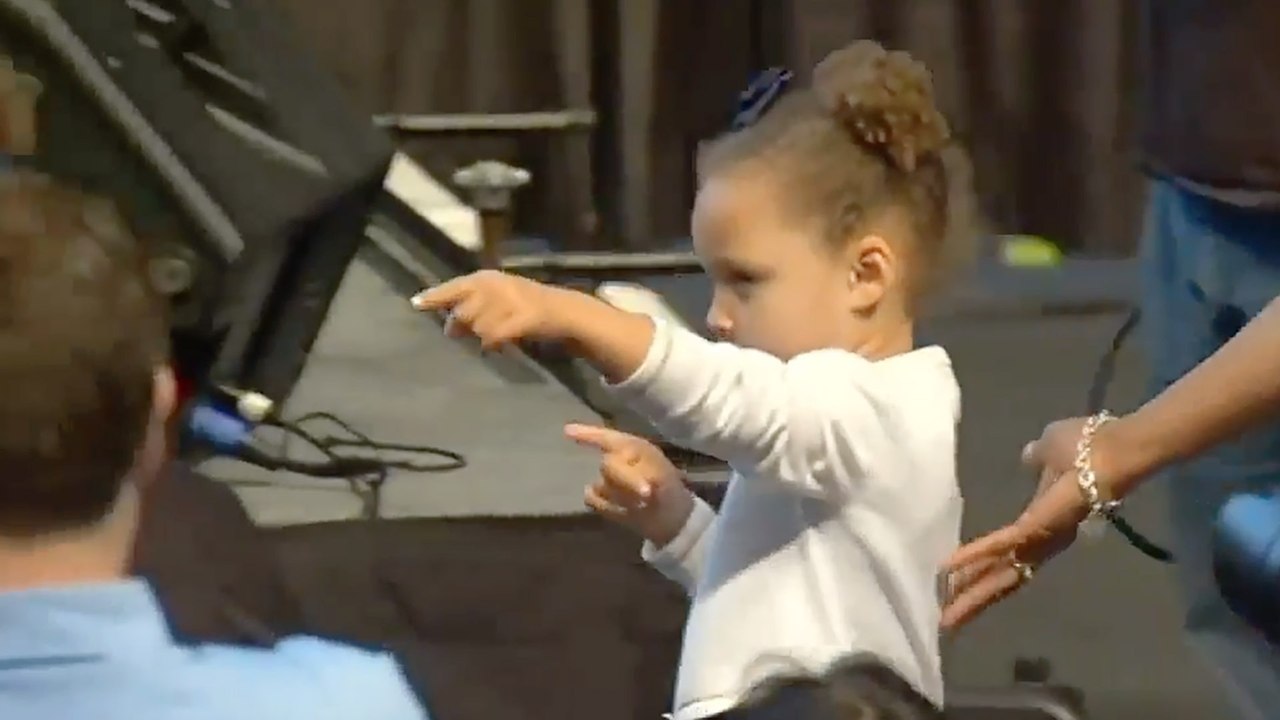 Riley Curry Steals the Show During Stephen Curry's MVP Acceptance Speech