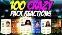100 CRAZY, INSANE, LUCKY & FUNNY LIVE PACK REACTIONS FT. LEGENDS, MOTM, INFORMS & TOTY!!