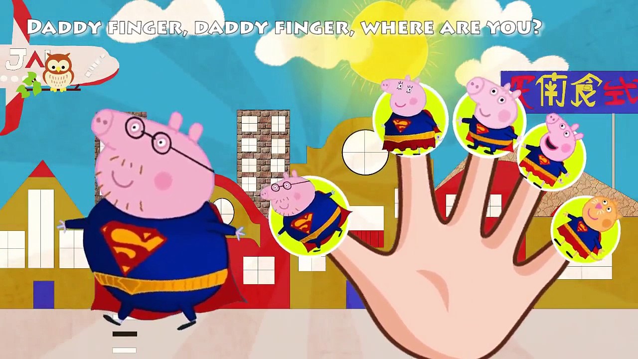 Supper man Peppa Pig Family Finger Rhymes /Rhym...