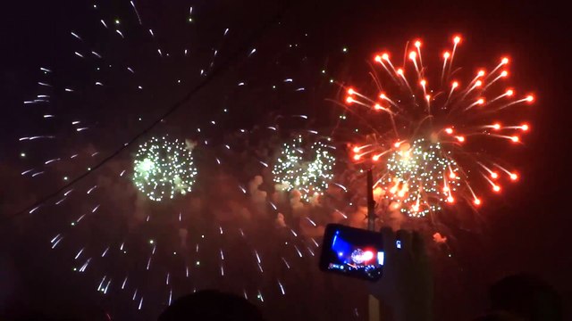 Салют на 9 мая на Поклонной горе