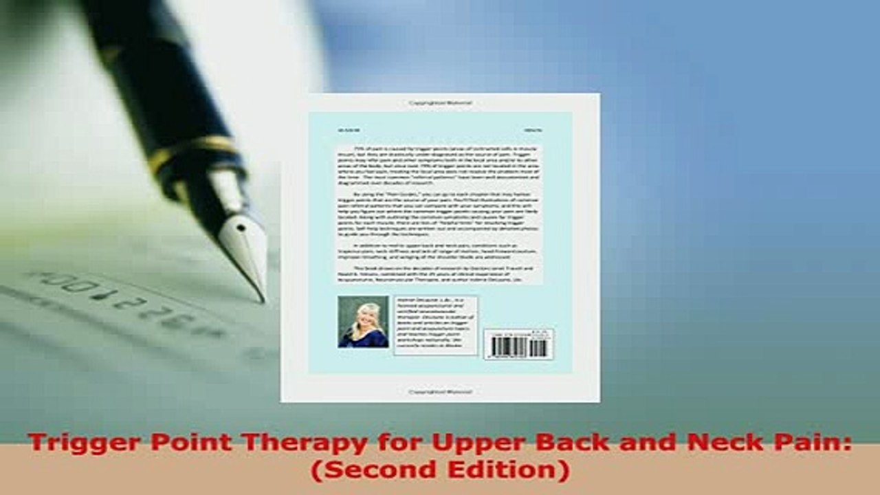 Download  Trigger Point Therapy for Upper Back and Neck Pain Second Edition  EBook