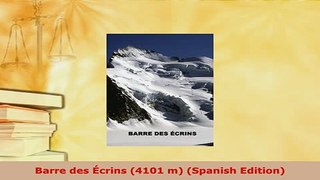 PDF  Barre des Écrins 4101 m Spanish Edition  EBook