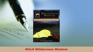 PDF  NOLS Wilderness Wisdom Free Books