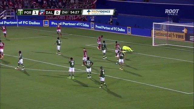 Ryan Hollingshead Goal - FC Dallas 1-1 Portland Timbers - MLS - 11-05-2016