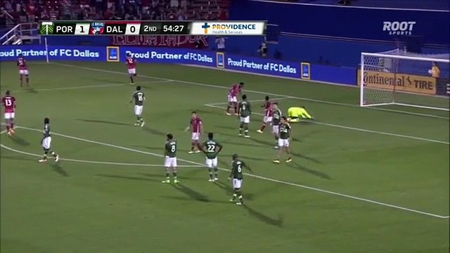 Ryan Hollingshead Goal - FC Dallas 1-1 Portland Timbers - MLS - 11-05-2016